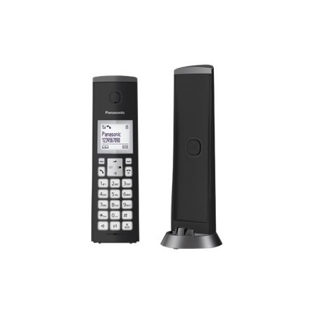 Panasonic KX-TGK210 - Telefono cordless con ID chiamante - DECTGAP - 3-way capacità di chiamata - nero