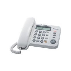 Panasonic KX-TS580EX1W - Telefono con filo con ID chiamante