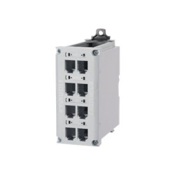 Panduit IndustrialNet - Presa con installazione su rotaia DIN - grigio - 8 porte