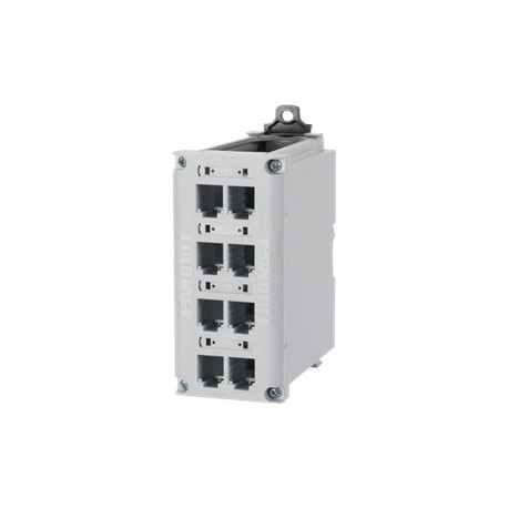 Panduit IndustrialNet - Presa con installazione su rotaia DIN - grigio - 8 porte