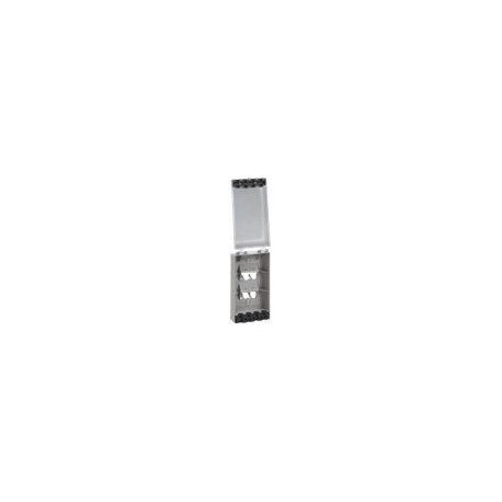 Panduit MINI-COM Water Resistant Faceplate - Faceplate - grigio internazionale - 1 modulo - 4 porte