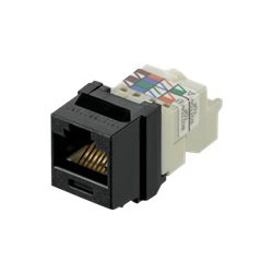 Panduit NetKey UTP Jack Module - Inserto modulare - CAT 6e - UTP - nero - 1 porta