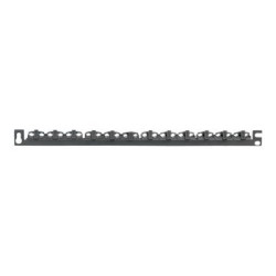 Panduit Strain Relief Bar with Clips - Pressacavo - 1U - 19"