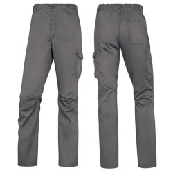 Pantalone da lavoro Panostrpa - sargia/poliestere/cotone/elastan - taglia XXL - grigio/nero - Deltaplus