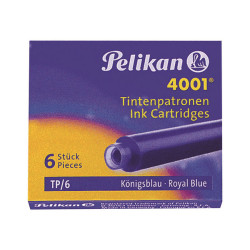 Pelikan 4001 TP/6 - Cartuccia inchiostro - blu reale - 0.8 ml - pacco da 6 - per Pelikano P481- R480- Junior P67