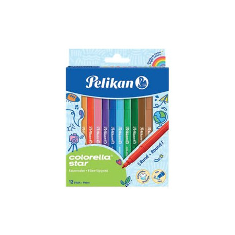 Pelikan Colorella Star - Penna punta in fibra - non permanente - fine (pacchetto di 24)