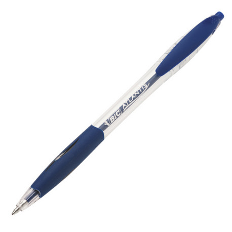 Penna a sfera a scatto Atlantis Classic - punta 1,0mm - blu  - Bic - conf. 12 pezzi