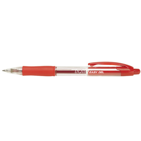 Penna a sfera a scatto Easy gel - tratto 0,5mm - rosso - Tratto