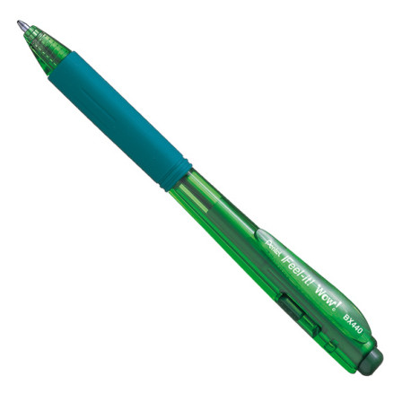 Penna a sfera a scatto Feel It - verde - punta 1,0mm - Pentel