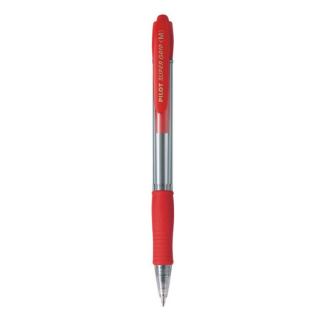 Penna a sfera a scatto Supergrip - punta media 1,0mm - rosso - pilot