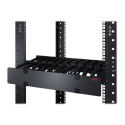 APC Horizontal Cable Manager Single-Sided with Cover - Pannello gestione cavi rack con coperchio - nero - 1U - per P/N: SMTL100