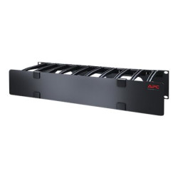 APC Horizontal Cable Manager Single-Sided with Cover - Pannello gestione cavi rack con coperchio - nero - 2U - per P/N: SMTL100