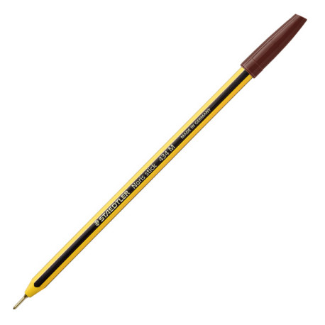 Penna a sfera Noris Stick - punta 1,0mm - marrone - Staedtler - conf. 10 pezzi