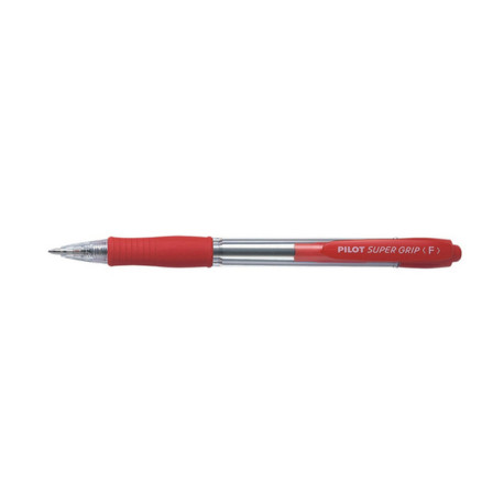 Penna sfera a scatto Super Grip - punta fine 0,7 mm - rosso - Pilot