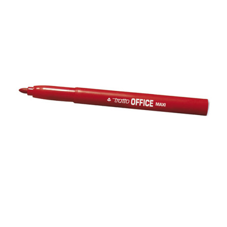 Pennarelli Office punta feltro - punta maxi - tratto 0,80-2,00mm - rosso  - Tratto - conf. 12 pezzi