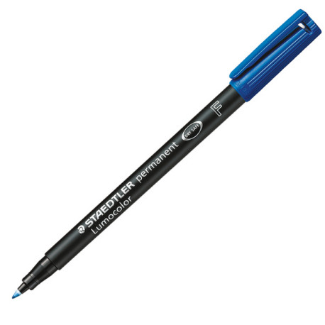 Pennarello Lumocolor Permanent 318 - punta 0,6 mm - blu - Staedtler