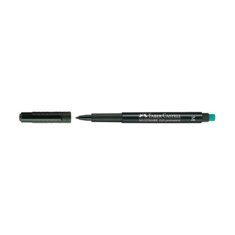 Pennarello Multimark universale permanente con gomma  - punta media 1,0mm - nero - Faber Castell