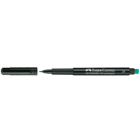 Pennarello Multimark universale permanente con gomma - punta fine 0,6mm - nero - Faber Castell