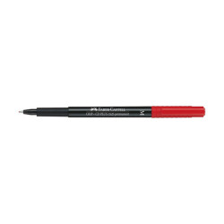 Pennarello Multimark universale permanente con gomma - punta media 1,0mm - rosso - Faber Castell