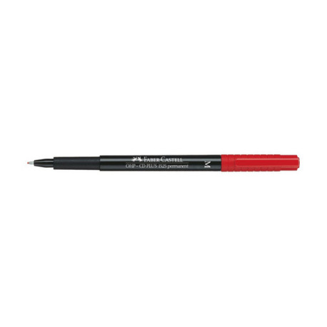 Pennarello Multimark universale permanente con gomma - punta media 1,0mm - rosso - Faber Castell