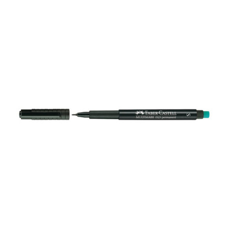 Pennarello Multimark universale permanente con gomma - punta superfine 0,4mm - nero  - Faber Castell