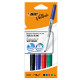 Pennarello Whiteboard Marker Velleda 1741 - punta tonda 1,4 mm - colori assortiti - Bic - astuccio 4 pezzi