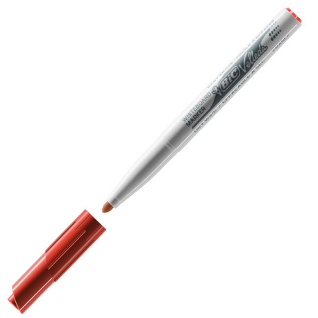 Pennarello Whiteboard Marker Velleda 1741 - punta tonda 1,4mm - rosso - Bic