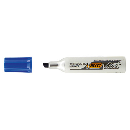 Pennarello Whiteboard Marker Velleda 1781 - punta a scalpello da 3,2 a 5,5mm - blu - Bic