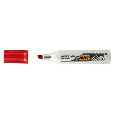 Pennarello Whiteboard Marker Velleda 1781 - punta a scalpello da 3,2 a 5,5mm - rosso  - Bic