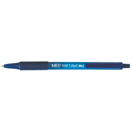 Penne a sfera a scatto Soft Feel - punta 1,0mm - blu - Bic - conf. 12 pezzi