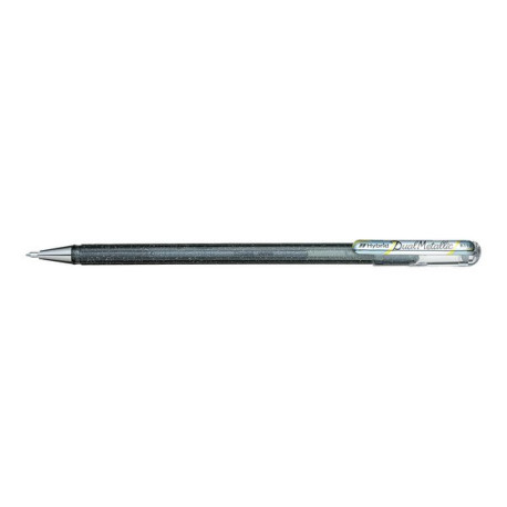 Pentel Hybrid Dual Metallic K110 - Penna a sfera - argento metallizzato - inchiostro gel - 1 mm