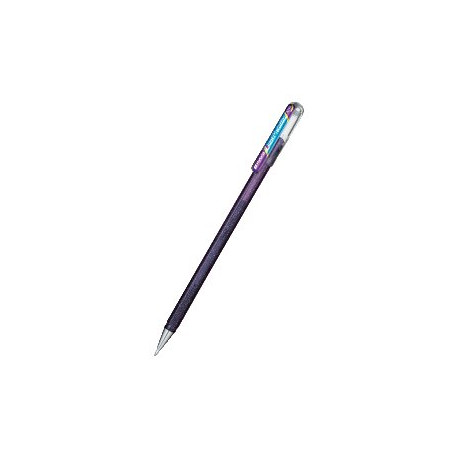 Pentel Hybrid Dual Metallic K110 - Penna a sfera - per legno, colored paper - viola, blu metallizzato - inchiostro a pigmenti d