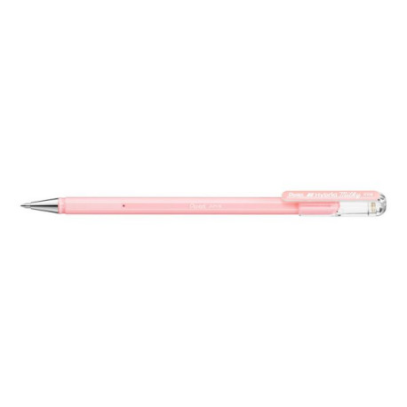 Pentel Hybrid Milky - Penna a sfera - rosa pastello - inchiostro gel - 0.8 mm