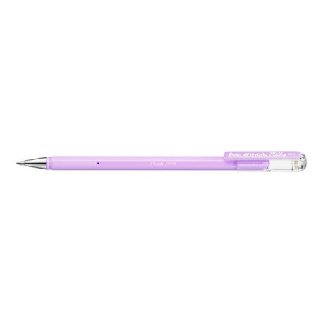 Pentel Hybrid Milky - Penna a sfera - viola pastello - inchiostro gel - 0.8 mm