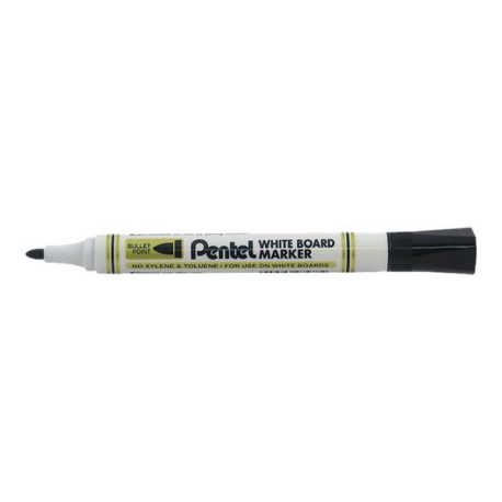 Pentel MW85 - Marcatore - per lavagna bianca - nero - inchiostro pigmentato - 2.1 mm (pacchetto di 12)