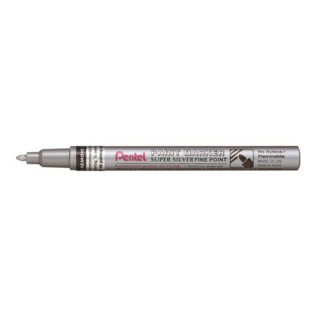 Pentel Paint Super - Marcatore - permanente - argento - inchiostro pigmentato - 1.8 mm - fine