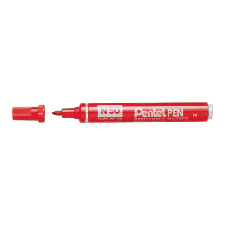 Pentel PEN N50 - Marcatore - permanente - rosso - 2.2 mm