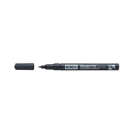 Pentel PEN N50 S - Marcatore - permanente - nero - 1 mm - fine