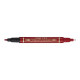 Pentel PEN N75W - Pennarello a due punte - permanente - rosso - fine / extra fine