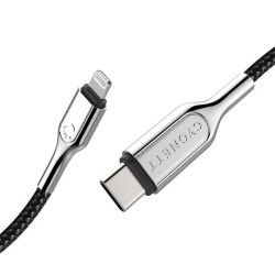 Armoured Lightning to USB-C Cable 1M - Black