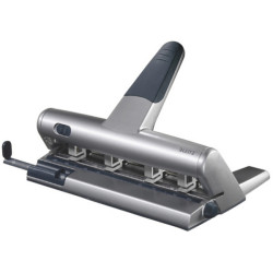 Perforatore Akto a punzoni indipendenti - max 30 fogli - 4/6 fori - passo 6/8 cm - argento - Leitz