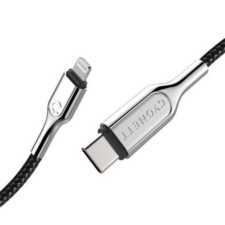 Armoured Lightning to USB-C Cable 2M - Black