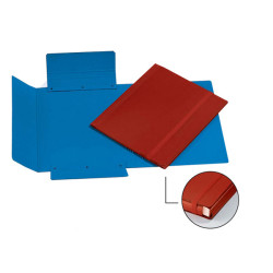 Cartella 3 lembi con elastico - A4 - dorso variabile - fibrone - rosso - Cartotecnica del Garda