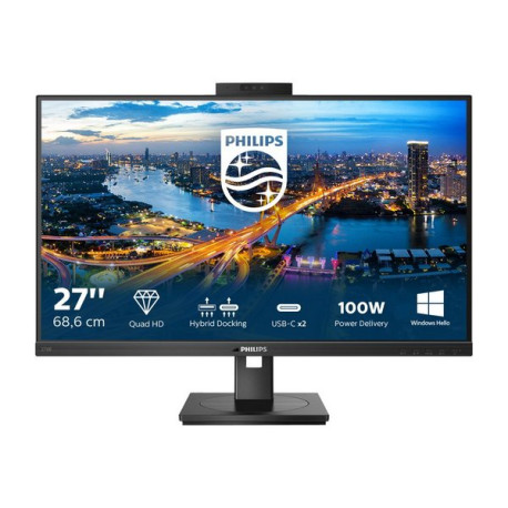 Philips B Line 276B1JH - Monitor a LED - 27" - 2560 x 1440 QHD @ 75 Hz - IPS - 300 cd/m² - 1000:1 - 4 ms - HDMI, DisplayPort, U