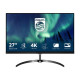 Philips E-line 276E8VJSB - Monitor a LED - 27" - 3840 x 2160 4K @ 60 Hz - IPS - 350 cd/m² - 1000:1 - 5 ms - 2xHDMI, DisplayPort