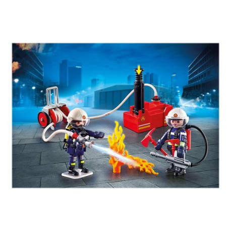 Playmobil City Action - Squadra dei vigili del fuoco con pompa d'acqua