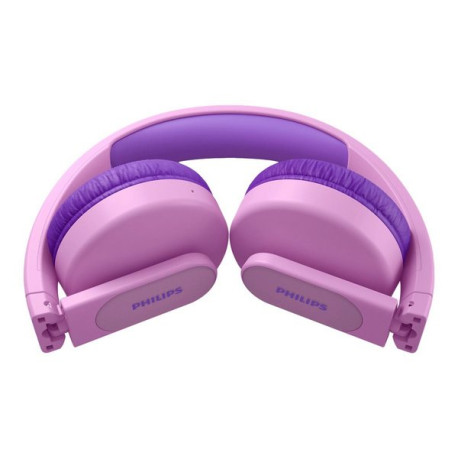 Philips Kids TAK4206PK - Cuffie - on-ear - Bluetooth - senza fili, cablato - jack 3,5 mm - rosa