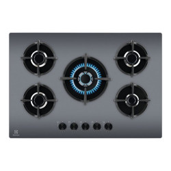 Electrolux Serie 600 EGG75372M - Piano cottura a gas - 5 piastre - Nicchia - larghezza: 56 cm - prof. 48 cm - a specchio