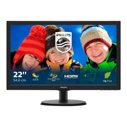 Philips V-line 223V5LHSB - Monitor a LED - 21.5" - 1920 x 1080 Full HD (1080p) @ 60 Hz - 250 cd/m² - 1000:1 - 5 ms - HDMI, VGA 