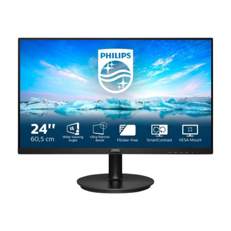 Philips V-line 241V8L - Monitor a LED - 24" (23.8" visualizzabile) - 1920 x 1080 Full HD (1080p) @ 75 Hz - VA - 250 cd/m² - 300